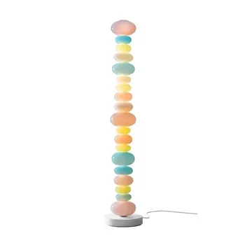 Candy Rainbow подова лампа момиче хол спалня диван странична лампа творчески етаж Изображение