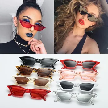 1PC Реколта слънчеви очила малки триъгълник форма стилен и елегантен високо качество защита UV400 женски нюанси очила мода Изображение
