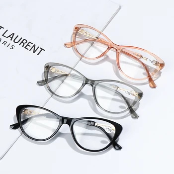 Модни ретро очила за четене на котешко око за жени Мъже Пресбиопични очила с висока разделителна способност Четци за грижа за зрението Очила +1.0~ +4.0 Изображение