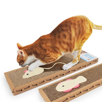 Cat Scratch Board Мат надраскване подложка гофриран картон нокът шлайфане скрепер домашен любимец коте смилане нокът играчка мебели протектор Изображение