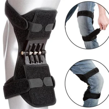1 чифт спортове намалява болезнеността Защита на студените крака Защита на коляното Усилвател на мощността Подкрепа за коляното Мощни отскок Пролетна сила Изображение