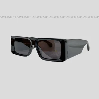 Горещи модерни модни ацетатни слънчеви очила за мъже Луксозни класически правоъгълни очила за жени мъжки дизайнерски реколта UV400 очила Изображение