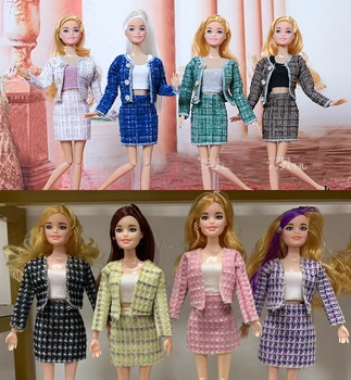 1SET кукла дрехи облекло рокля модно палто панталони облекло за 30 см Барби кукла дрехи кукла аксесоари момиче играчка Изображение