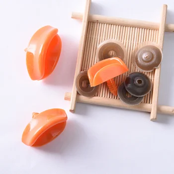 50pcs DIY уста плюш с уплътнение 42mm замяна за деца занаятчийски консумативи оранжево Изображение