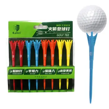 8Pcs/box Голф пластмасови тройници Височина 83 мм Дълги голф тройници за голфъри Практика голф обучение подходящ за голфъри четири цвята Изображение