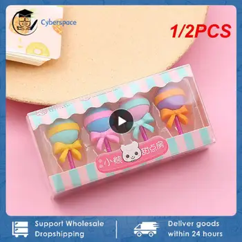 1 / 2PCS 4Pieces / кутии Kawaii близалка Sweety Ice Cream Студентски канцеларски материали Училищни офис консумативи Детски гумички за деца молив Изображение