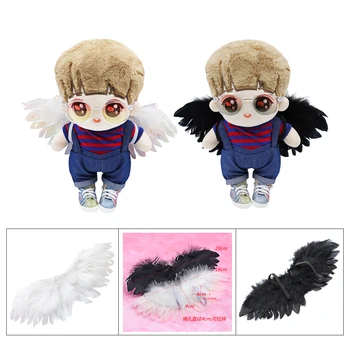 Diy Baby Kids Mini Feather Angel Wing 1/6 1/4 1/3 BJD, EXO кукла, Фотография Куче Pet Props Кукла Дрехи Крила Diy Sew аксесоари Изображение