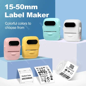 Marklife P50 Преносим термопринтер за етикети Bluetooth баркод стикер хартиен принтер самозалепващ се производител на етикети Машина за етикетиране Изображение
