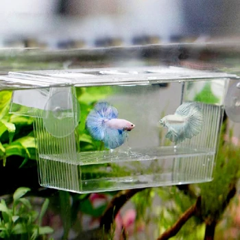 Прозрачен акрилен аквариум резервоар за развъждане изолация кутия аквариум люпилня инкубатор притежател аквариум аксесоари риба доставки Изображение
