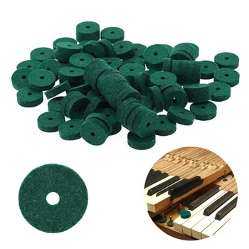 90Pcs/set 22mm Зелени пиано филц подложки вълна филц възглавница пиано шайби пиано изравняване ключ музикални инструменти аксесоари Изображение