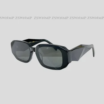 Нови модни квадратни слънчеви очила Жени Луксозен ретро дизайнер на марката Мъже Тенденция Леопард слънчеви очила Голяма рамка Outdoo Shades Очила Изображение