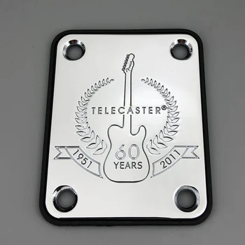 Guitar Neck Plate хром за TELE китара добре Изображение
