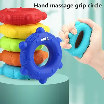 Hand Forearm Grip Strength Trainer Hand Grip Ring Compact Lightweight Silicone Hand Grip Strengthener for Forearm Wrist Muscle Изображение