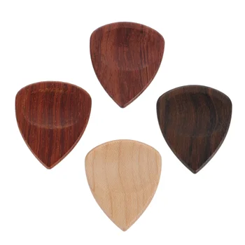 4Pcs дървени китарни кирки Rosewood китара кирки съвместими с акустична електрическа и бас китара Страхотна идея за подарък Изображение