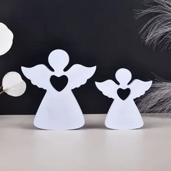 3D Ангел бебе силиконови мухъл торта декорация за DIY свещ ароматерапия гипс вземане мухъл изобразително изкуство фотография инструменти Изображение