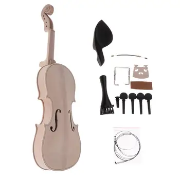 1 комплект смърч дърво недовършен 4/4 размер цигулка DIY s цигулка материал подарък за деца Изображение