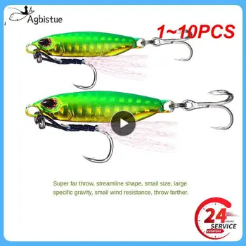 1 ~ 10PCS Metal Jig Spinning Sea Fishing Lure 16g 32g Slow Jig Shore Casting Jigging Lure Trout Tuna Fish Artificial Bait Tackle Изображение