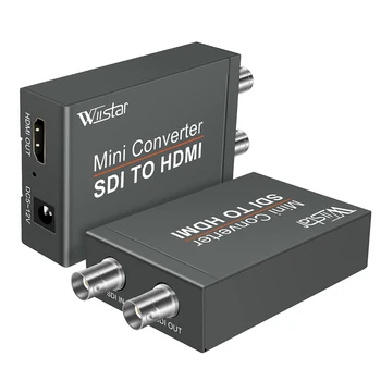 Wiistar HD 3G видео мини конвертор SDI към HDMI SDI адаптер конвертор с аудио автоматично откриване на формат за камера с DC кабел Изображение