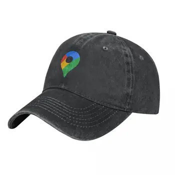 Google Maps Logo Icon Подарък за фен на Google Maps Каубойска шапка модна шапка Луксозна марка |-F-| Шапка за жени Мъжки Изображение