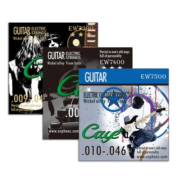 Orphee Caye EW Струни за електрическа китара Шестоъгълна въглеродна стомана 10-46 09-46 09-42 EW7300 EW7400 EW7500 Аксесоари за електрическа китара Изображение