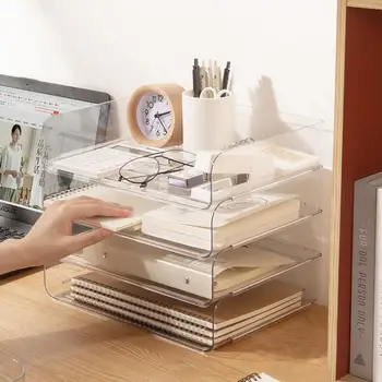 PET Отличен настолен документ хартия организатор тава преносим държач за съхранение многофункционален за офис Изображение