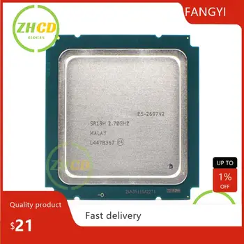 Intel Xeon За E5 2697 V2 2.7GHz 30M QPI 8GT/s LGA 2011 SR19H C2 E5 2697V2 CPU Процесорът работи 100% правилно Изображение
