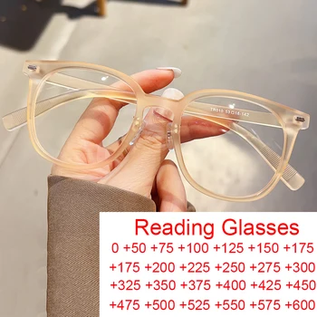 нитове площад анти синя светлина очила за четене TR90 матова рамка реколта очила оптични лещи рецепта пресбиопия очила Изображение