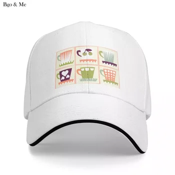 2023 Нова колекция ретро чаши за кафе и чай - минимален графичен колаж изкуство бейзболна шапка шапки Шапки за шапки с дива топка Мъжки женски Изображение
