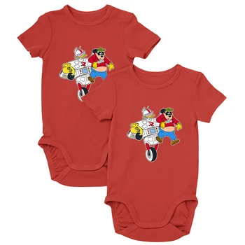 Fashion Outdoor Disney Toddler Bodysuits Scrooge McDuck Printing Four Seasons Summer New Products Comfortable Baby Onesie 0-24M Изображение