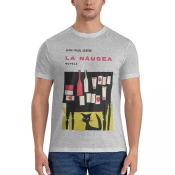 La Nausea Вталени тениски мъжки големи и високи тениски за мъже Изображение
