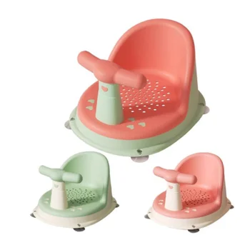 бебе вана седалка вана подложка мат стол безопасност против хлъзгане новородено бебе грижи за бебето деца сладък къпане седалка за 6-18 месеца Изображение
