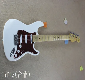 New Arrival F WHITE 6 струнна БЯЛА електрическа китара Изображение