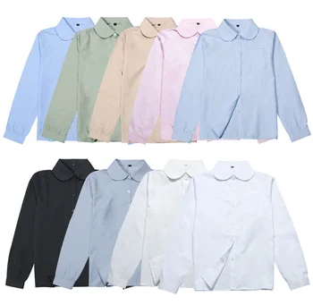 2023 Мода Нова пролет Есен училище момичета риза японски дълъг ръкав риза извънгабаритни XS-5XL униформа жени върховете блуза ризи Изображение