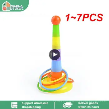 1~7PCS Интересни играчки с мини железен пръстен, подходящи за папагали Игри за интелектуално развитие, Цветна пръстеновидна птица Дейност Изображение