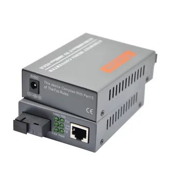 оптично оборудване 1GE Ethernet RJ45 приемо-предавател HTB-3100A / B 1000M SM Single Fiber SC оптичен медиен конвертор Изображение