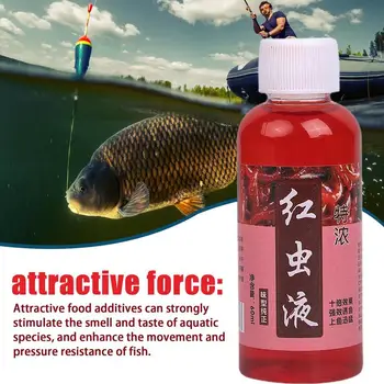 60ML Течен кръвен червей аромат риба атрактант спрей вкус добавка рибка миризма примамка кръстоцветни шаран сом студена зима аксесоари Изображение