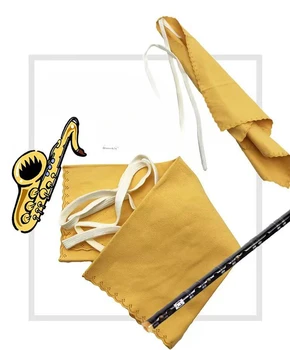 Woodwind Instruments Почистваща кърпа за почистване на тръби за кларинет Пиколо флейта Обой саксофон Поддръжка Аксесоари Изображение