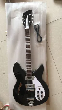 Нова Rickenbacker 6 струнна електрическа китара в черно 20180315 Изображение