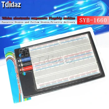 SYB-1660 Solderless Breadboard Protoboard 4 Bus Test Circuit Board Tie-point 1660 ZY-204 Изображение