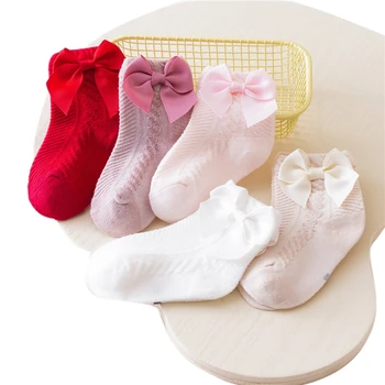 Чорапи за малки деца 2023 Пролет Лято Бебе Момичета Памучна мрежа Дишаща Тънка Мека Сладка Чорапи Детски Момиче Чорапи за глезена Изображение