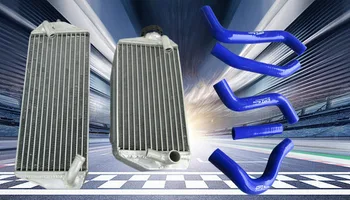 Алуминиев радиатор и силиконов маркуч FOR Suzuki RMZ450 07 RMZ 450 2007 Изображение