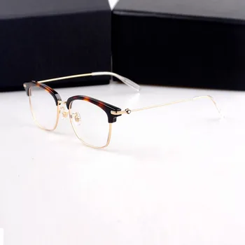 Brand Design Half-Rim Acatate Нов стил Оптични рамки за очила Очила Мода Луксозни диоптрични очила Рамка MB0141OK Изображение