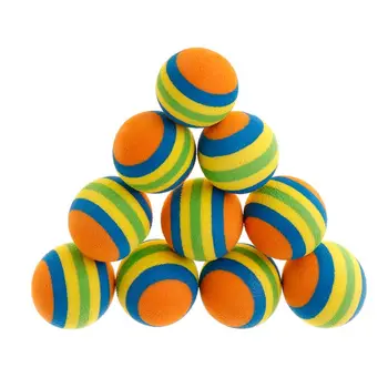 10Pcs цветни домашни любимци дъга пяна топки обучение интерактивно куче смешно играчка Изображение