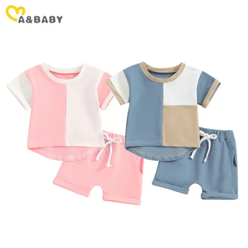 ma&baby 3M-3Y Infant Toddler Новородено Момче Момиче Дрехи Комплекти Лятна тениска с къс ръкав Къси панталони Casual Outfit Изображение