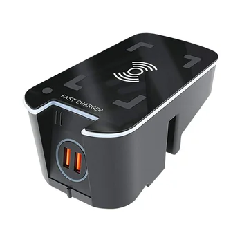 15W автомобил QI безжично зарядно устройство за зареждане на плоча за телефон за Volvo XC90 S90 XC60 VC60 S60 V90 Изображение
