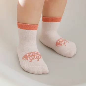 Cartoon Rabbit Baby Socks Soft Cotton Toddler Boys Girls Socks Kids Casual Anti Slip Short Socks For Kids 1-3Y Изображение