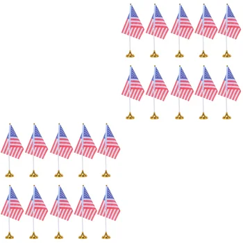 96 бр малък мини флаг за националния ден десктоп декор САЩ офис знаци стик американски украсяват Изображение