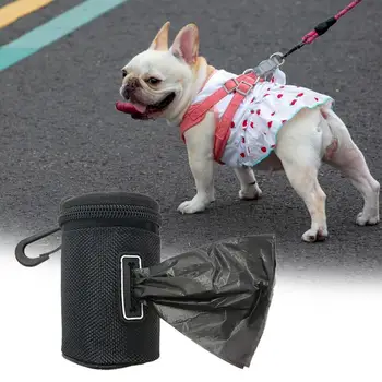 Waste чанта дозатор цип затваряне компактен размер водоустойчив голям капацитет кука дизайн носят лесно Оксфорд преносим куче Poop Tras Изображение