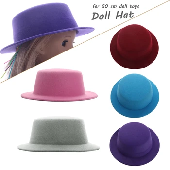 Fashion кукла шапка шапки филц капачка за 60 см кукли подарък елегантни играчки Топ шапка кукла смяна дрехи игра аксесоари Изображение