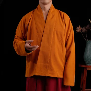 Дрехи на лама монах, есен и зима Плюшени топли монашески дрехи, памучни дрехи, тибетско будистко палто, монашески дрехи и Изображение